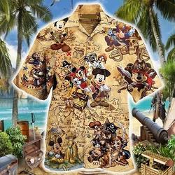 Disney Pirate Hawaiian Shirt, Mickey Pirate Hawaiian Shirt Gift For Your Girlfriend Boyfriend Gift For Love Gift For Friend Best Valentine Present Holiday Gift