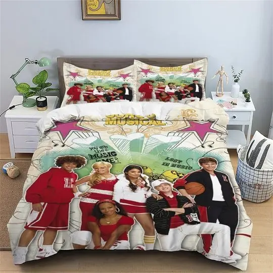 Disney High School Musical Bedding Set Gift For Your Girlfriend Boyfriend Gift For Love Gift For Friend Best Valentine Present Holiday Gift