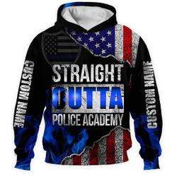 Custom Police Back The Blue German Shepherd Gift 3D Hoodie