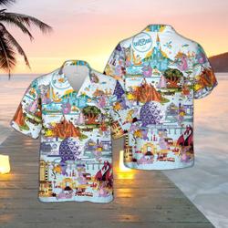 Disney Figment Funny Hawaiian Shirt, Set Epcot Figment Hawaiian Shirt Gift For Your Girlfriend Boyfriend Gift For Love Gift For Friend Best Valentine Present Holiday Gift
