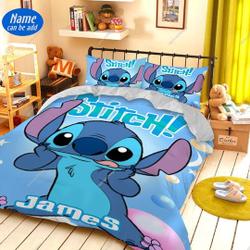 Customized Stitch Duvet Cover Bedding Set, Stitch Bedding Set And Pillowcase, Stitch LoverGift For Your Girlfriend Boyfriend Gift For Love