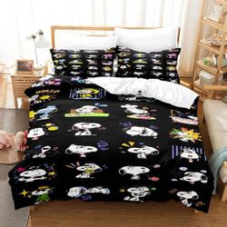 3D Printed Cartoon Snoopy Bedding Duvet Cover Set Gift For Your Girlfriend Boyfriend Gift For Love Gift For Friend Best Valentine Present Holiday Gift
