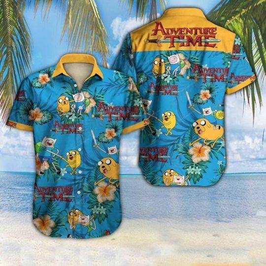 Adventure Time Hawaiian Shirt| Aloha button-up shirt Gift For Your Girlfriend Boyfriend Gift For Love Gift For Friend Best Valentine Present Holiday Gift