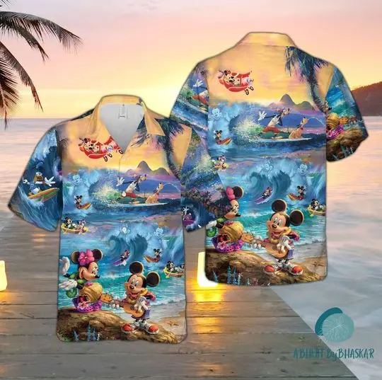 Disney Mickey Mouse Hawaiian Shirt, Funny Mickey And Friends Hawaii Shirt Gift For Your Girlfriend Boyfriend Gift For Love Gift For Friend Best Valentine Present Holiday Gift