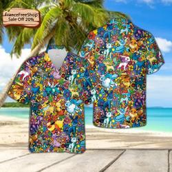 Eevee Evolution Hawaiian Shirt Gift For Your Girlfriend Boyfriend Gift For Love Gift For Friend Best Valentine Present Holiday Gift
