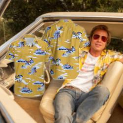 Brad Pitt Hawaii Shirt, Brad Pitt Once Upon A Time In Hollywood Tropical Hawaiian Shirt Gift For Your Girlfriend Boyfriend Gift For Love Gift For Friend Best Valentine Present Holiday Gift