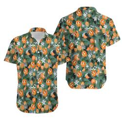 Men's Orange Bird Shirt, Men's Disney Hawaiian Shirt, Orange Bird Hawaiian Shirt Gift For Your Girlfriend Boyfriend Gift For Love Gift For Friend Best Valentine Present Holiday Gift