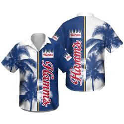 Hamms Beer Palm Tree Hawaiian Shirt, Hamms Hawaiian Shirt Gift For Your Girlfriend Boyfriend Gift For Love Gift For Friend Best Valentine Present Holiday Gift