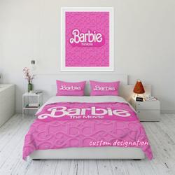Personalize Barbie Pattern Bedding Set Gift For Your Girlfriend Boyfriend Gift For Love Gift For Friend Best Valentine Present Holiday Gift