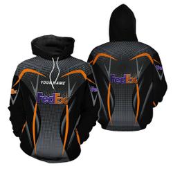 Custom FedEx Express Metal Gray Hoodie, FedEx Transportation Hoodie