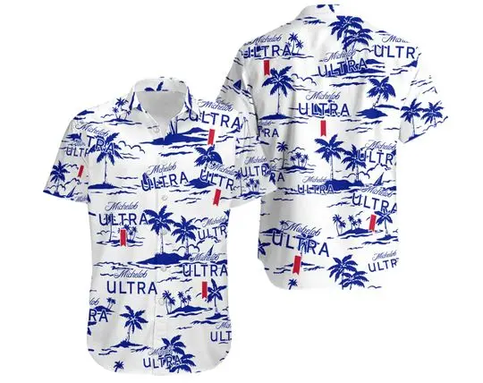 Michelob Ultra Hawaiian Beach Pattern Shirt, Hawaii Beer Loves Shirt Gift For Your Girlfriend Boyfriend Gift For Love Gift For Friend Best Valentine Present Holiday Gift