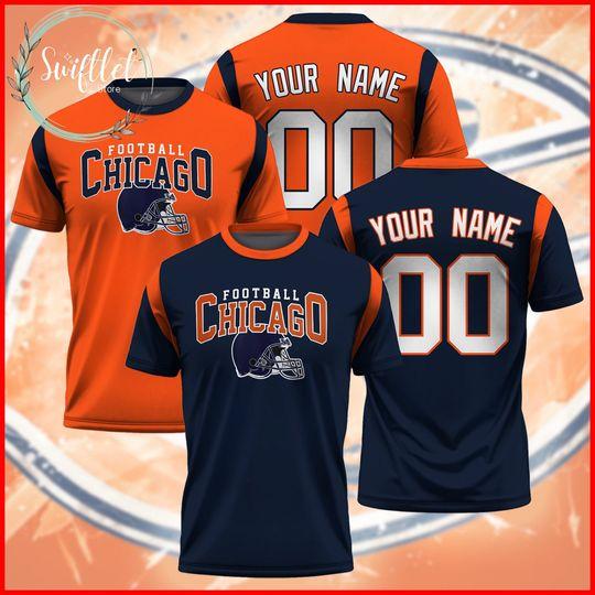 Personalized Chicago Football 3D Shirt Meaningful Gift For Family Gift For Boyfriend Valentine Gift