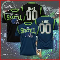 Personalized Seattle Football 3D Shirt Meaningful Gift For Family Gift For Boyfriend Valentine Gift