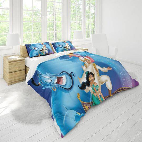 Disney Aladdin Bedding Set Gift For Your Girlfriend Boyfriend Gift For Love Gift For Friend Best Valentine Present Holiday Gift