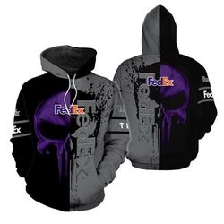 Fedex Express Purple Half Black Hoodie 3D