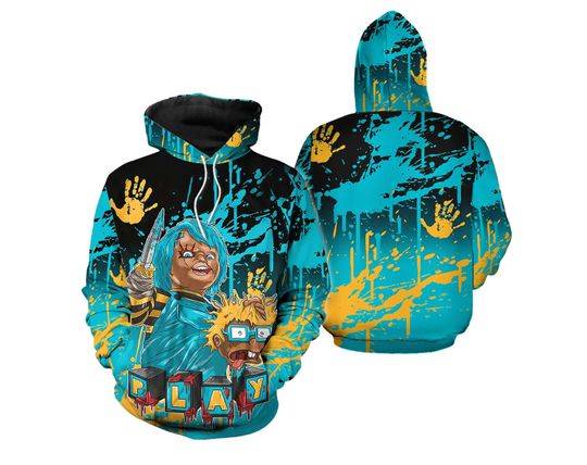 Chucky Chuckie Kills Sneaker Shirt Match 2023 Retro Aqua 5s Hoodie
