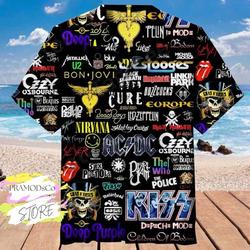Classic Rock Unisex Hawaiian Shirt ,Rock Hawaiian Shirt Gift For Your Girlfriend Boyfriend Gift For Love Gift For Friend Best Valentine Present Holiday Gift
