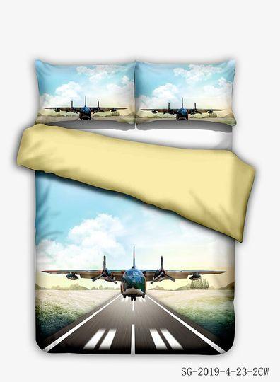 Kids Boys Airplane Duvet Cover Queen Blue Sky Bedding Set Gift For Your Girlfriend Boyfriend Gift For Love Gift For Friend Best Valentine Present Holiday Gift