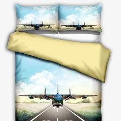 Kids Boys Airplane Duvet Cover Queen Blue Sky  Bedding Set Gift For Your Girlfriend Boyfriend Gift For Love Gift For Friend Best Valentine Present Holiday Gift