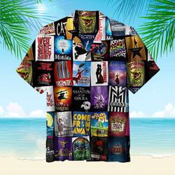 Broadway Musical Theater Hawaiian Shirt, Soft Hawaii Shirt, 3D Hawaiian Aloha Shirt, Summer Beach Shirt Gift For Your Girlfriend Boyfriend Gift For Love Gift For Friend Best Valentine Present Holiday Gift
