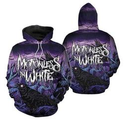 Vintage Motionless in White Hoodie 3D, Motionless in White Band Music Hoodie, Band Music Hoodie 3D, Love Music Hoodie 3D