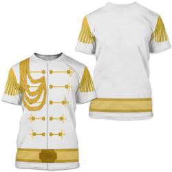 Prince Charming Costume Halloween Cosplay 3D T-Shirt, Halloween Costume For Family Group T-Shirt Meaningful Gift For Family Gift For Boyfriend Valentine Gift