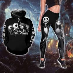 Jack And Sally Hoodie, Custom Jack Skellington Hoodie, Sally Leggings, Nightmare Before Christmas