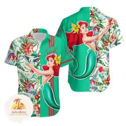 Ariel Button Shirt, Little Mermaid Button Gift For Your Girlfriend Boyfriend Gift For Love Gift For Friend Best Valentine Present Holiday Gift