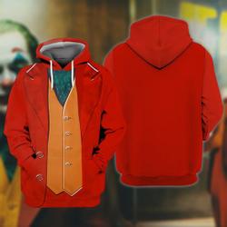 Costume Horror Clown Jok_er, Halloween Cosplay Costume Hoodie