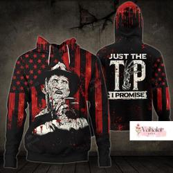Freddy Krueger Hoodies, American Flag 3D Hoodie