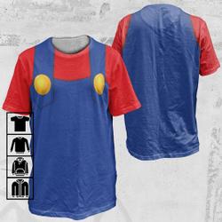 Costume MARI O Outfit,MARI O Costume Shirt,Super Plumber Bros Cosplay 3D Shirt Meaningful Gift For Family Gift For Boyfriend Valentine Gift