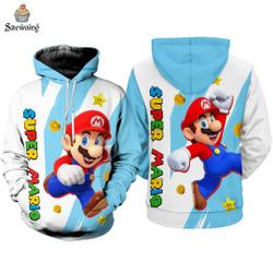 Bros Full Over Print Hoodie Super Costume 3D Hoodie