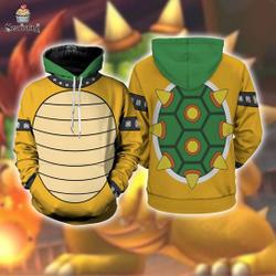 Bowser Full Over Print Hoodie | Bowser Costume 3D Hoodie
