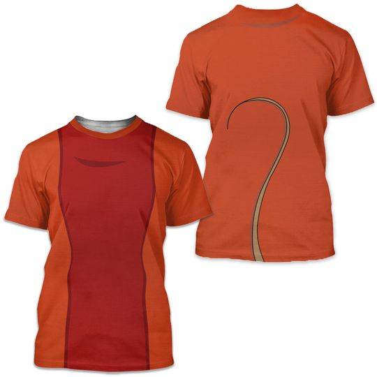 Orange Mouse Cosplay 3D T-Shirt, Magic Princess And Mouse Meaningful Gift For Family Gift For Boyfriend Valentine Gift