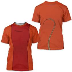 Orange Mouse Cosplay 3D T-Shirt, Magic Princess And Mouse Meaningful Gift For Family Gift For Boyfriend Valentine Gift