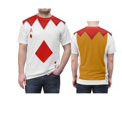 Card in Wonderland Costume 3D T-Shirt, Halloween Costume For Family Group T Shirt Meaningful Gift For Family Gift For Boyfriend Valentine Gift