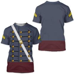 Cadet Suit 3D Tshirt, Halloween Costume For Family Group T Shirt, Cadet Costume Cosplay, Cadet Men Suit, Cadet Uniform Meaningful Gift For Family Gift For Boyfriend Valentine Gift