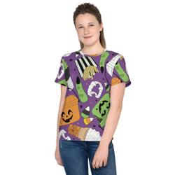 Vintage Halloween Buckets- Purple- Costume 3D T-Shirt Meaningful Gift For Family Gift For Boyfriend Valentine Gift