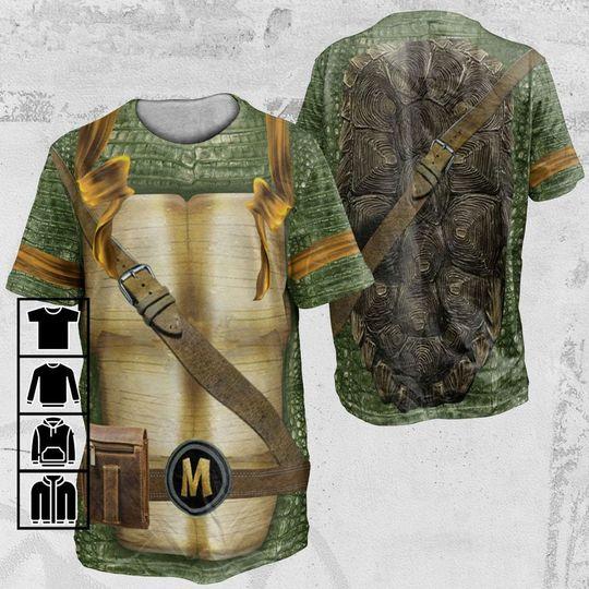 Yellow Ninja Turtle Shirt, Turtle Halloween Costume 3D Shirt Meaningful Gift For Family Gift For Boyfriend Valentine Gift