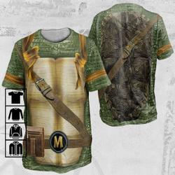 Yellow Ninja Turtle Shirt, Turtle Halloween Costume 3D Shirt Meaningful Gift For Family Gift For Boyfriend Valentine Gift
