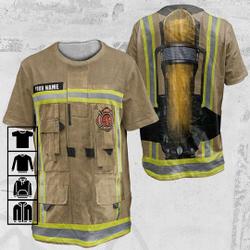 Firefighter Costume, Halloween Costume 3D Shirt Meaningful Gift For Family Gift For Boyfriend Valentine Gift