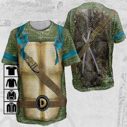 Blue Ninja Turtle 3D T-Shirt, Turtle Halloween Costume Shirt Meaningful Gift For Family Gift For Boyfriend Valentine Gift