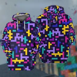 Costume Game Tetris, Game Tetris 3D Printed Hoodie