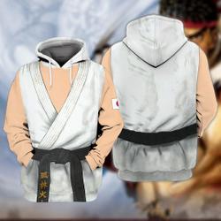 Costume Street Fighter Ryu, Ryu Street Fighter Cosplay 3D Hoodie