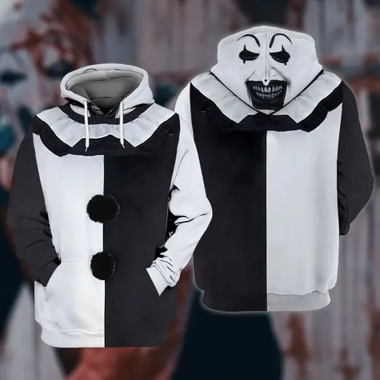 Costume Horror Clown, Halloween Cosplay Costume 3D Hoodie