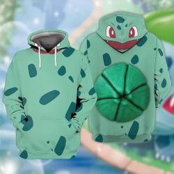 Costume PKM Seeds, Bulbasaur 3D Hoodie