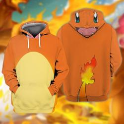 Costume Poke-mon Lizard, Halloween Cosplay Costume 3D Hoodie