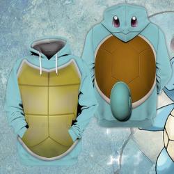 Costume Poke-mon Tiny Turtle, Halloween Cosplay Costume 3D Hoodie