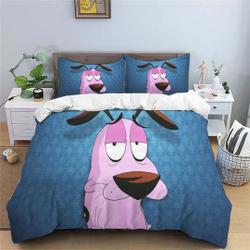 Courage the Cowardly Dog Bedding Set Gift For Your Girlfriend Boyfriend Gift For Love Gift For Friend Best Valentine Present Holiday Gift