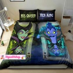 Halloween Bedding Set, Villain Bedding Set, Villain Blanket, Maleficent Bedding Set Gift For Your Girlfriend Boyfriend Gift For Love Gift For Friend Best Valentine Present Holiday Gift